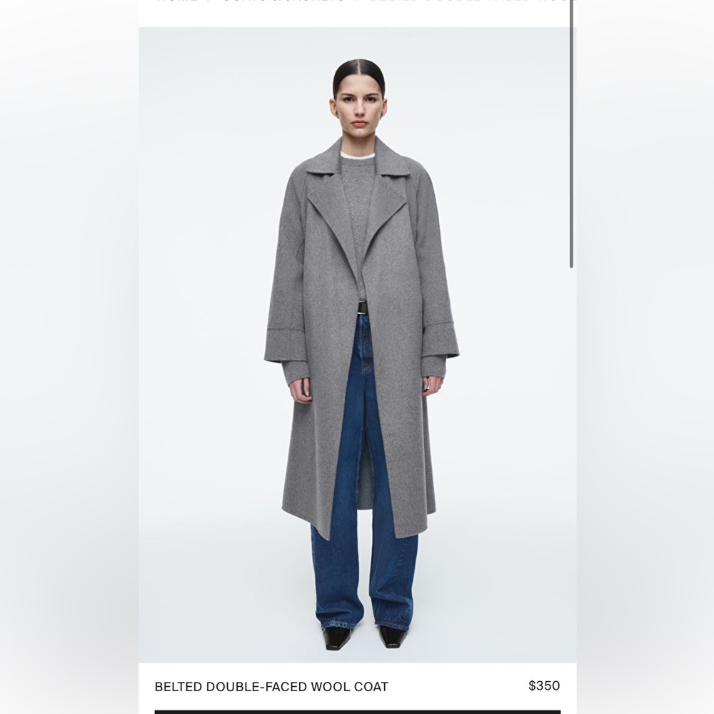 COS Wool Chic Gray Overcoat